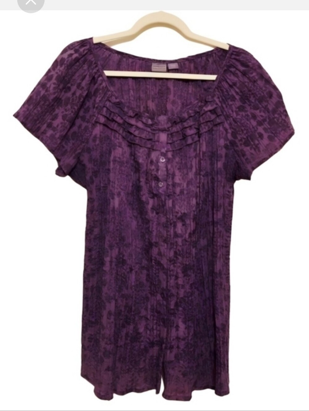Purple Peasant Blouse - Purple
